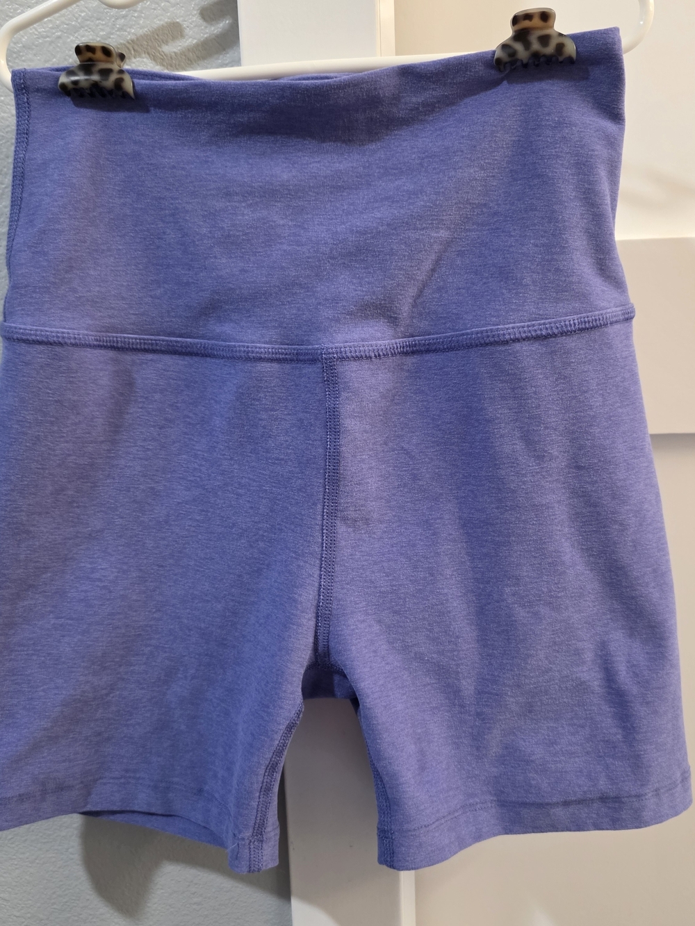 Women's Purple Beyond Yoga High-Waist Bike Shorts
